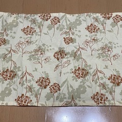 ランチョンマット グリーンとベージュ 葉っぱ花柄２枚セットの画像