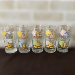 ディズニー くまのプーさん  グラス 5個セット 箱付きの画像