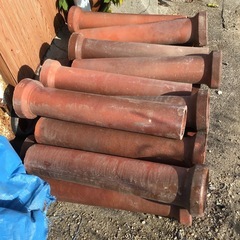 土管　18本　無料　ガーデニング　直径11.5cm 長さ63cmの画像