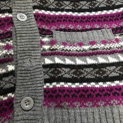 M サイズ　セシール　メンズ　カーディガン　ノルディック　グレーの画像