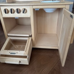 木のおもちゃ　WOODYPUDDY おままごとキッチン&セットの画像