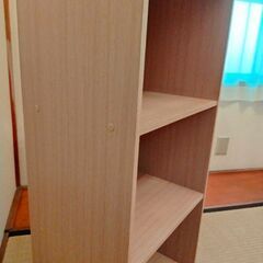 カラーボックス　フレンチオーク　三段　0円　無料の画像