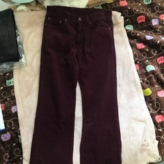 UNIQLO パンツ　ワインレッド　メンズ　　Mサイズ　コーデュロイの画像