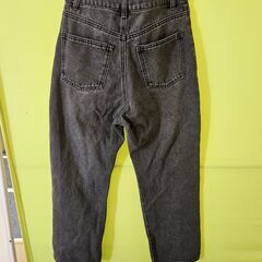 FREE’S MART ブラックデニム XS ダメージデニム ストレートの画像