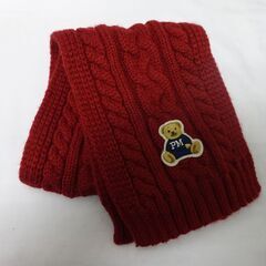 ( E-133 )キッズ マフラー ３つセット petit main プティマイン ティペット Mezzo Piano メゾピアノ CONQUISTA ピンク レッド 女の子 中古の画像