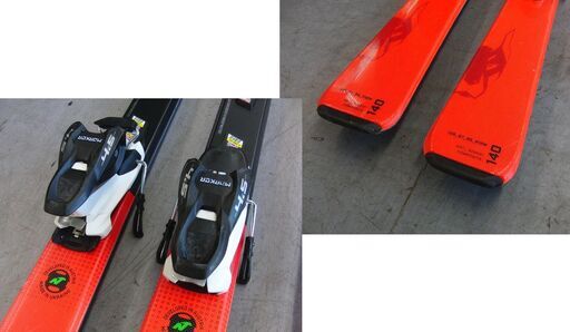 NORDICA TEAM JR ジュニアスキー 140cm ビンディング ストック 付き ブラック×レッド ノルディカ 子供用 キッズ 札幌 手稲 　