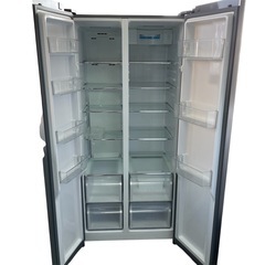 AQUA ノンフロン冷凍冷蔵庫  AQR-SBS45F(S) フレンチドア 2ドア シルバー 2018年製の画像