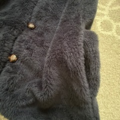 紺色フリースベスト　Lの画像