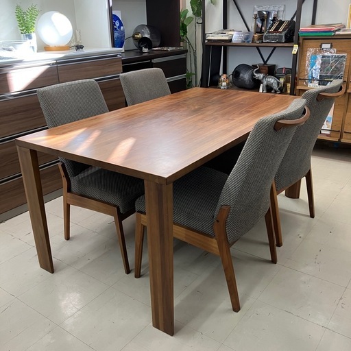 中古品　カリモク　チターノ　ダイニング5点セット　サイズ150cm 公田店