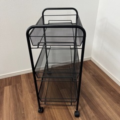 【0円】キャスター付ラック  シンプルブラックの画像