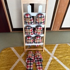 スリッパとスリッパラックのセット！の画像