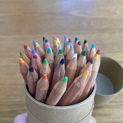 無印良品 色鉛筆紙管入り・ハーフサイズ 36色の画像