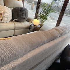 配達可【3人掛けソファ】【ライトグレー】クリーニング済み【管理番号1219】野の画像