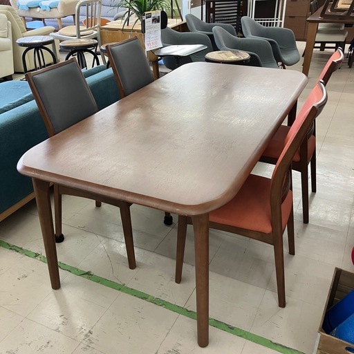 中古品　椅子が良い！　ダイニング5点セット　幅180cm  フジシ家具　公田店