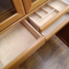 ★リユースのサカイ水戸店★  食器棚 ブラウン H180×D42.5×W90 クリーニング済み MT6788の画像