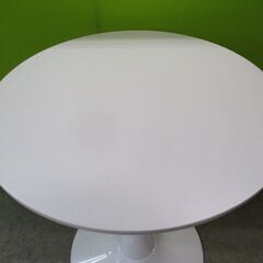 丸テーブル　天板白　60cm【引き取り限定】の画像