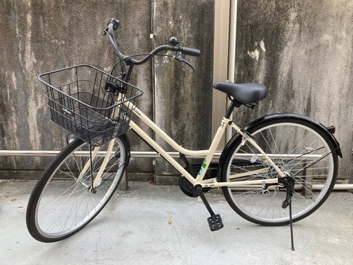 期間限定】シティサイクル26インチ「Cream City」 (iku426) 修大協創