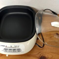 【B489】TIGER/グリルパン/なべ着脱式/CGS-1200/煮る・焼く・炒める・蒸すの1台4役/家庭用ホットプレート/日本製/通電確認済みの画像