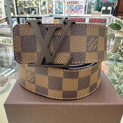 ☆ドリーム荒牧店☆LOUIS VUITTON　ルイヴィトン サンチュール イニシャル ベルト ダミエ エベヌ M9807