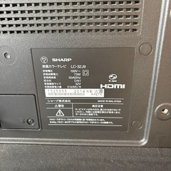 SHARP テレビ　AQUOS LC-32J9の画像