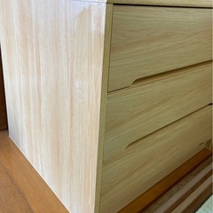 商談中　3段チェスト　ナチュラルウッド　の画像