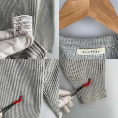 Perle Peche ペルルペッシュ 長袖ニット ポリエステル グレー レディース 38【古着】【中古】の画像