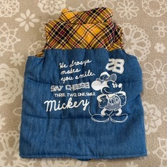 Disney ミッキーデニム中綿ベスト　110cmの画像
