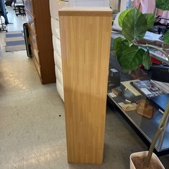 12/25まで店頭商品一部を除き半額クリスマスSALE!!開催中　イ2512-167 木製 多段チェスト 15段 ナチュラル キズ汚れ有りの画像