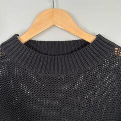CHEAP MONDAY チープマンデー 長袖ニット コットン ブラック レディース XS【古着】【中古】の画像