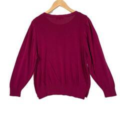 Reflect リフレクト 長袖ニット コットン パープル レディース【古着】【中古】の画像