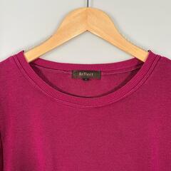 Reflect リフレクト 長袖ニット コットン パープル レディース【古着】【中古】の画像