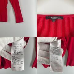 vingtrois vingtrois 長袖ニット レーヨン レッド レディース 38【古着】【中古】の画像