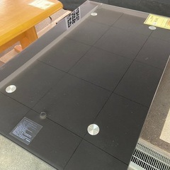 【ドリーム池田店】◎ジモティ割対象品◎昇降ガラス天板テーブル 2125680000038607の画像