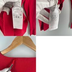 vingtrois vingtrois 長袖ニット レーヨン レッド レディース 38【古着】【中古】の画像
