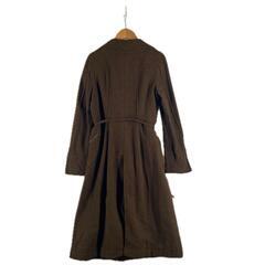 ノーブランド  コート ウール カーキ レディース 38【古着】【中古】の画像