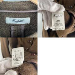 ノーブランド  コート ウール カーキ レディース 38【古着】【中古】の画像