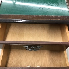 アンティーク　引出し付電話台の画像