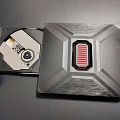 新品未使用(開封、確認のみ）DVD CD 外付けドライブ 【4in1多機能モデル】SD/TFカードスロット搭載・外付けHDD/マウス/スマホ接続可・DVD/CD読み書き対応・USB/Type-C両対応・外付けdvdドライブ Windows/Mac/Linux対応 (ブラック)の画像