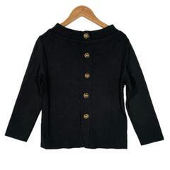 STRAWBERRYFIELDS ストロベリーフィールズ 長袖ニット ブラック レディース F【古着】【中古】の画像