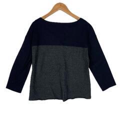 NOLLEY'S sophi ノーリーズソフィ 長袖ニット ウール ネイビー レディース F【古着】【中古】の画像