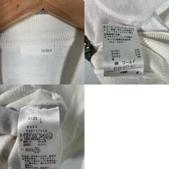 index インデックス 長袖ニット レーヨン ホワイト レディース L【古着】【中古】の画像