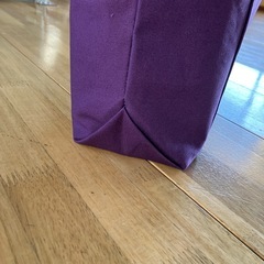 【ハンドメイド】帆布トートバッグ ダークプラム 紫 1219新品未使用の画像