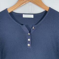 Tordia トルディア 長袖ニット ネイビー レディース M【古着】【中古】の画像