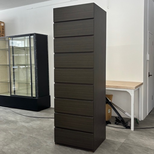 ニトリ ハイチェスト ポルテD H190㎝ W57㎝ ブラウン PORTE-D 60TC－DBRタワーチェスト 家具 札幌市白石区