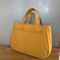 【ハンドメイド】帆布トートバッグ マスタード 1219新品未使用の画像