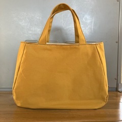【ハンドメイド】帆布トートバッグ マスタード 1219新品未使用の画像