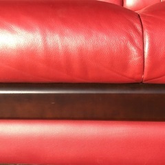 2人掛けソファー　赤の画像
