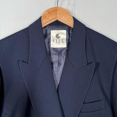 El Sports エルスポーツ ノーカラージャケット ポリエステル レディース 38【古着】【中古】の画像