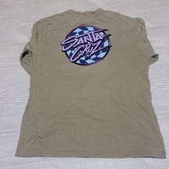 SANTA CRUZ  サンタクローズ ベージュ ロゴ長袖Tシャツ Mサイズの画像