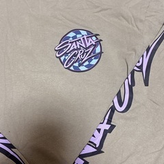 SANTA CRUZ  サンタクローズ ベージュ ロゴ長袖Tシャツ Mサイズの画像